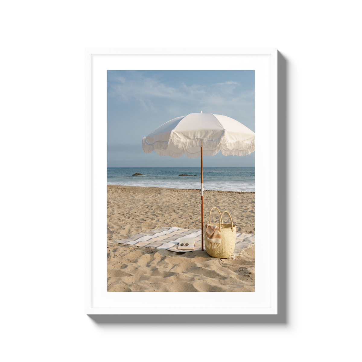 Beach Days - Large / White / Matted