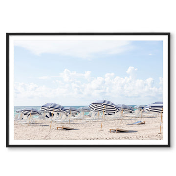 Miami Beach Blue Umbrellas