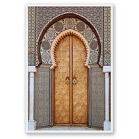 Salty Luxe Print STATEMENT / White / FULL BLEED Moroccan Door 3